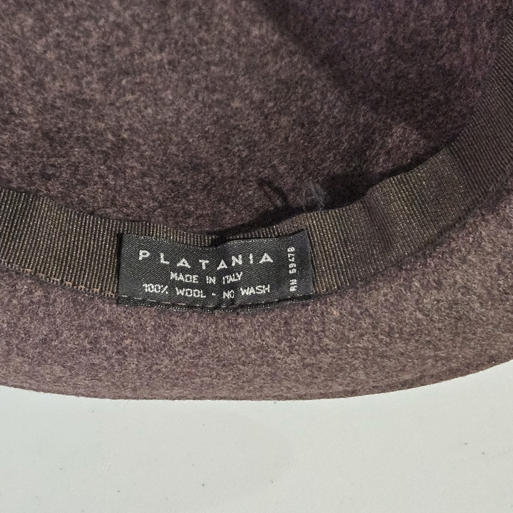 Vintage Brown PLATANIA Women's 100% Wool Hat - Made In Italy 🇮🇹 - Picture 2 of 5